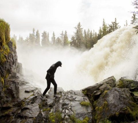 Manitoba north waterfall